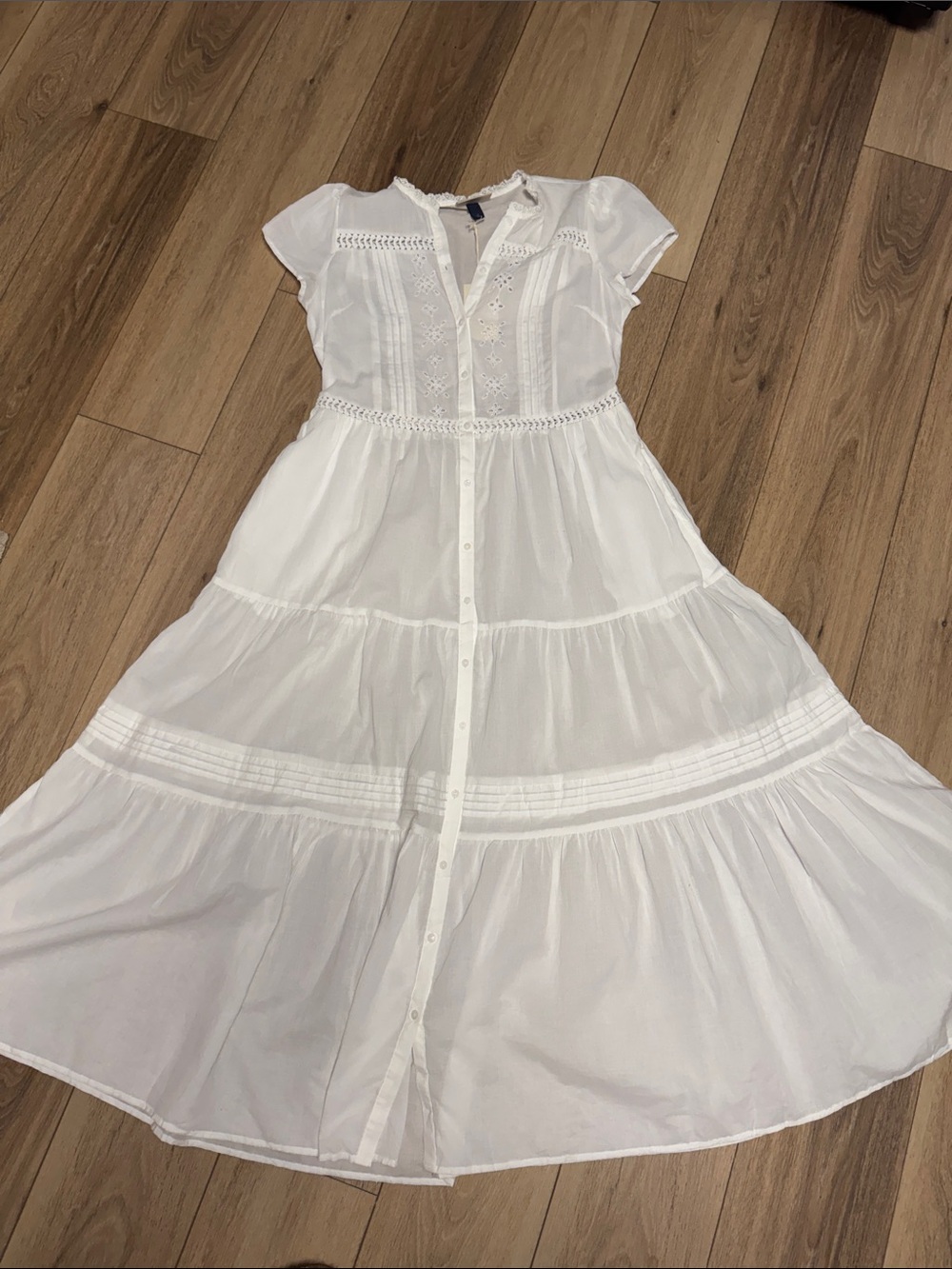 Universal Threads NWT S (M good) NO LINER Tiered Midi MAXI Summer coverup Dress
